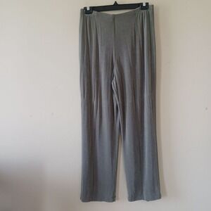 Chicos Travelers Pants Lg Short PullOn High Waist Slinky Wide Leg Sage Green‎